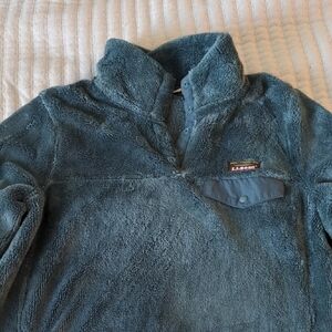 L.L. Bean Teal Fleece Pullover